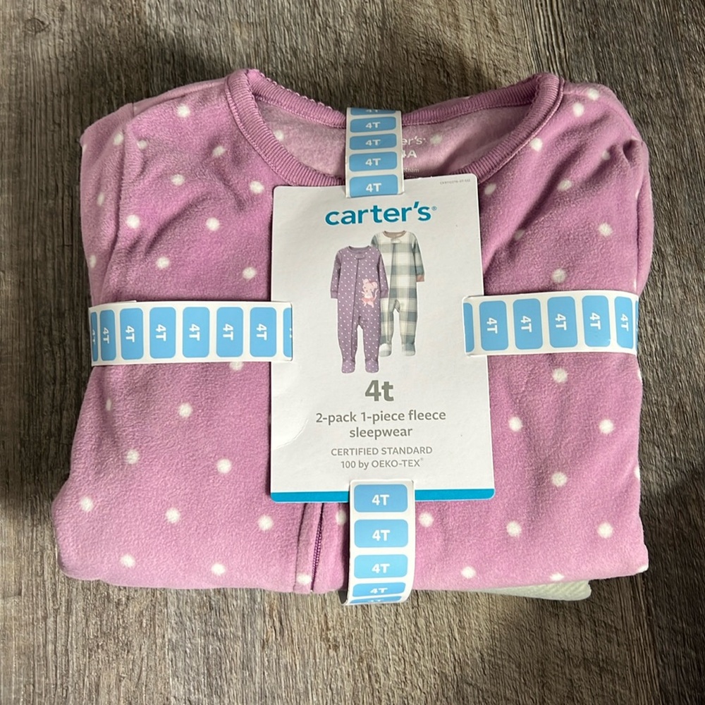 Carters 2 pack one piece fleece sleepwear